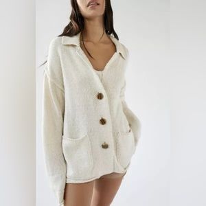 Urban Outfitters BDG West Seamed Cardigan. Size M. Color Ivory.